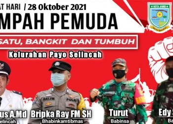 Tiga Pilar Payo Selincah Ucapkan Hari Sumpah Pemuda, Begini Ucapan dan Harapan Lurah dan Bhabinkamtibmas