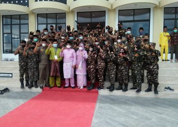 Banser Satkorcab Tanjab Barat bantu pengamanan & penerapan Prokes di Arena MTQ ke 50 Provinsi Jambi