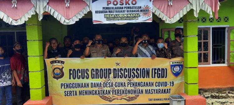 Sikapi Nasib Ekonomi Masyarakat Merangin Dari Dampak Covid-19, KBO Satbinmas Polres Merangin Adakan FGD
