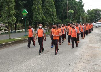 Tumbuhkan Jiwa Raga Yang Sehat, Polres Merangin Adakan Jalan Santai.