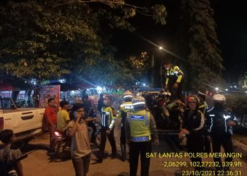 Suara Knalpot Brong Bikin Bising, Sat Lantas Polres Merangin Adakan Patroli Penertiban.