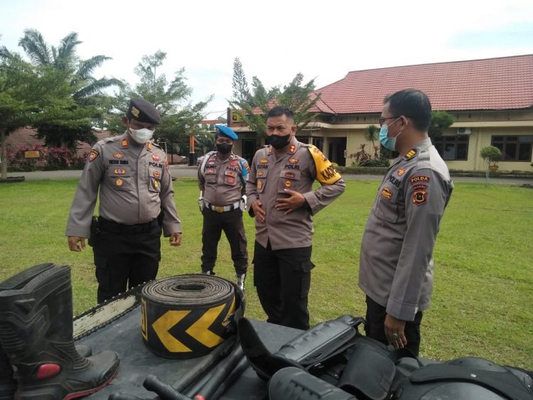 Antisipasi Banjir dan Karhutla, Kapolres Cek Sarpras Sat Sabhara Polres Muaro Jambi