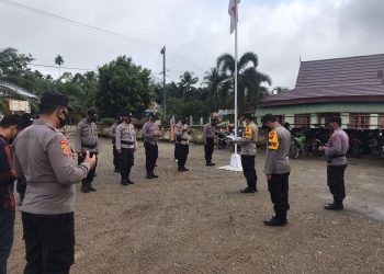 Kunker Polres AKBP. Irwan Andy Purnamawan, S.I.K. Ke Polsek Tabir Ulu, Sebut Apel ini guna ngecek keberadaan Personil.