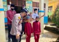 Kasih Motivasi Kepada Anak SD, Kapolsek Lembah Masurai Sebut, Agar Tidak Takut Di Vaksin