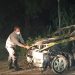 Sedang Asyik Mengelas Knalpot, Satu Unit Mobil Avanza Terbakar