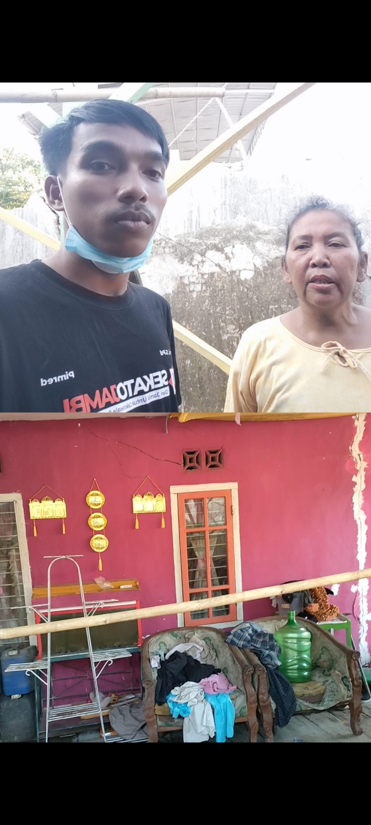 Diduga Terdampak Proyek Csr Bank 9 Jambi, 1 Unit Rumah Warga Sungai Putri Nyaris Roboh
