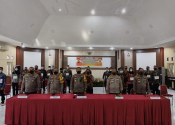 Kapolres Muaro Jambi Lakukan Penandatanganan Fakta Integritas Penerimaan Taruna/i Akpol Dan Bintara Polri Tahun 2022