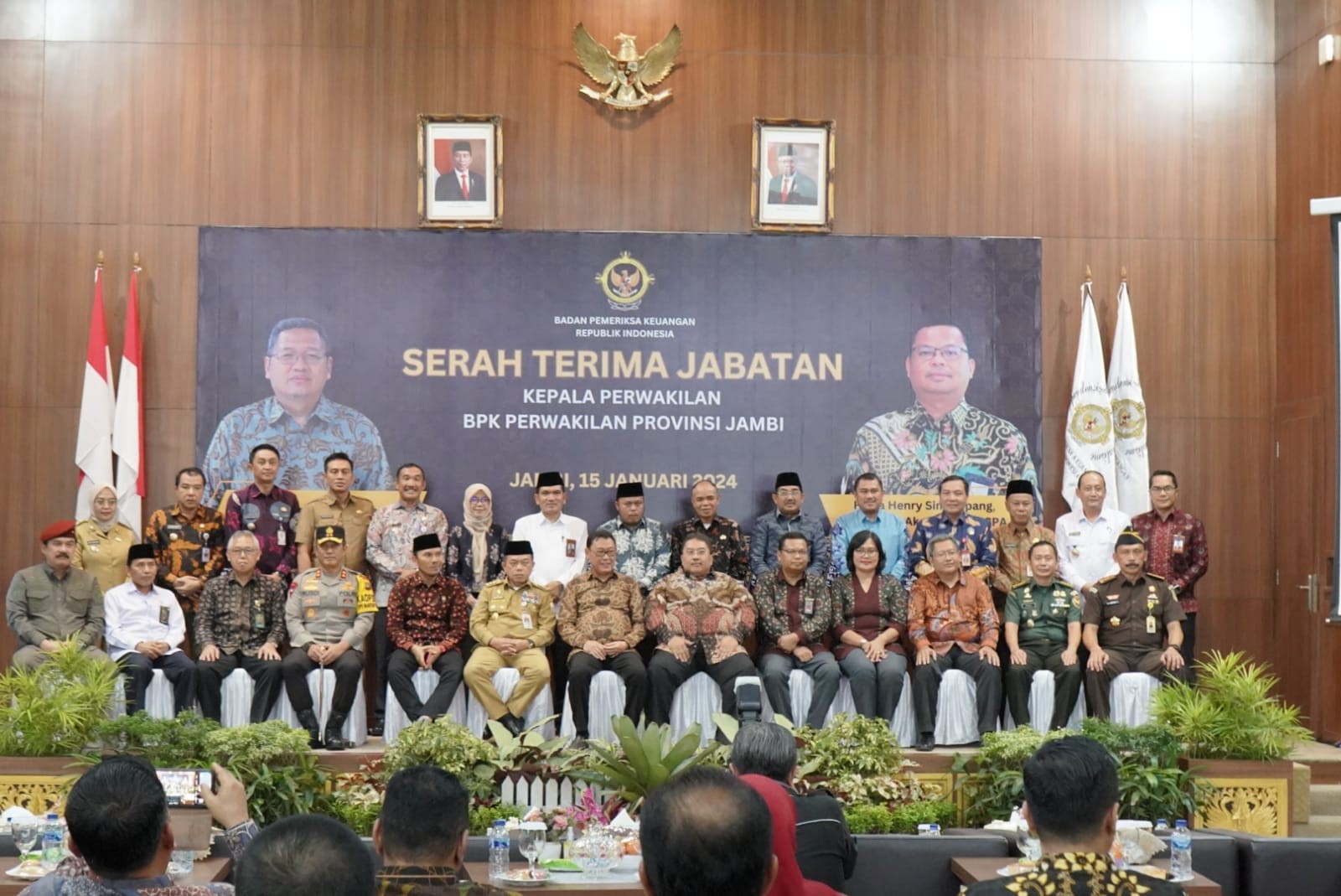 Serah Terima Jabatan Kepala Badan Pemeriksaan Keuangan Republik Indonesia Perwakilan Jambi
