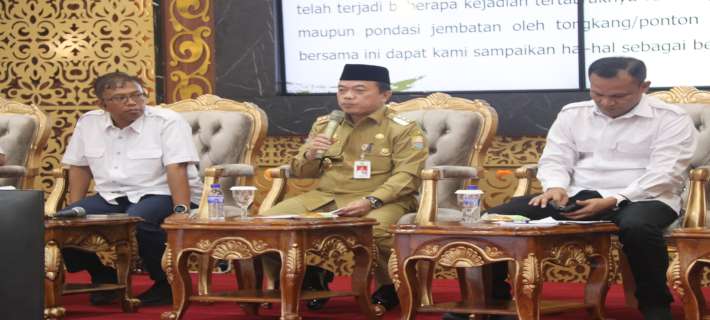 Gubernur Al Haris Minta Pengusaha Ganti Rugi Kerusakan Fender Jembatan Batanghari I