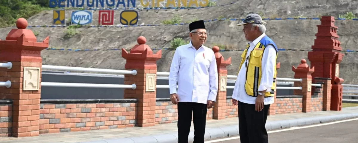 Resmikan Bendungan Cipanas, Wapres Minta Dongkrak Pertumbuhan Ekonomi Lokal
