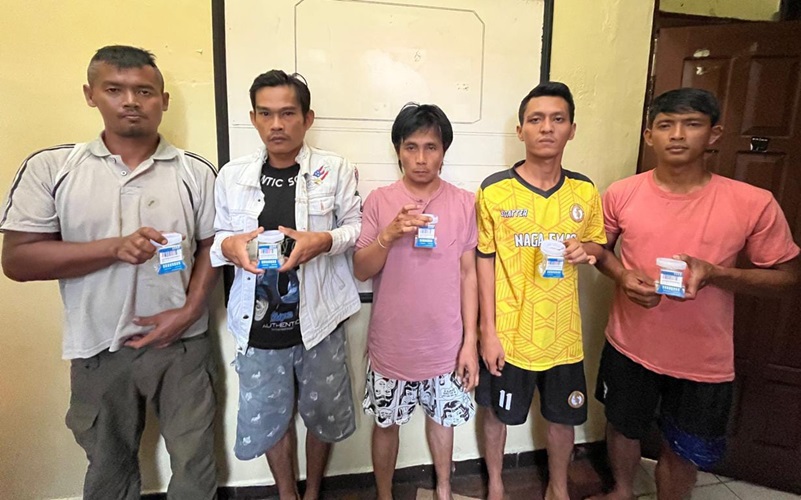 Kasus Penyalahgunaan Narkoba, 5 Orang Peria Diamankan Satresnarkoba Polres Tebo