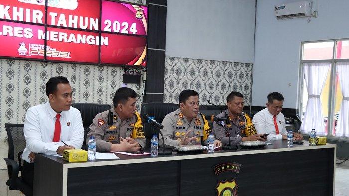 Polres Merangin Gelar Press Release Akhir Tahun 2024, Kasus Tindak Pidana Menurun