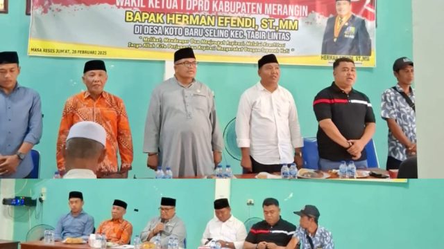 Gelar Reses Pertama DPRD Tahun 2025, Herman Efendi Tampung Aspirasi Masyarakat Koto Baru Seling.