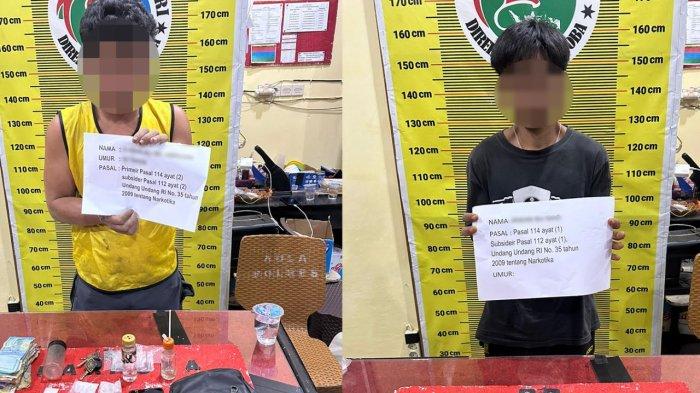 Satresnarkoba Polres Merangin Tangkap Kurir dan Bandar Sabu di Dalam Gubuk