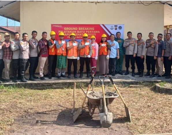 Wujud Kepedulian Polri, Polres Batanghari Mulai Pembangunan Gedung Gizi Anak