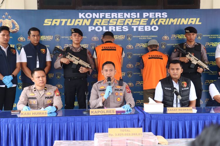 Polres Tebo Ungkap Korupsi KUR BSI KCP Rimbo Bujang Rp4,8 Milyar, 2 Mantan Pegawai Bank Jadi Tersangka