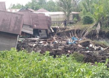 3 Rumah dan 1 Gedung Walet di Tanjab Timur Terseret Longsor