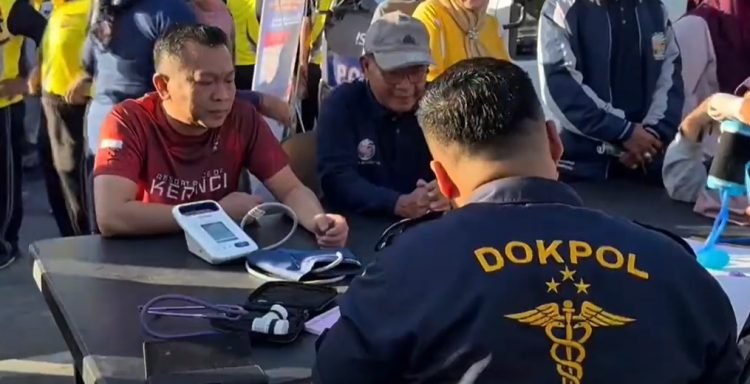 Polres Kerinci Gelar Olahraga Bersama dan Layanan Kesehatan Gratis Sambut HUT RI ke-80