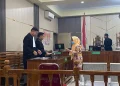 Suliyanti Istri Cik Bur Jalani Sidang Perdana Kasus Suap Ketok Palu di Pengadilan Tipikor Jambi
