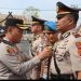 Kapolres Tanjab Barat Pimpin Upacara Sertijab Kasat Lantas dan Kapolsek Tungkal Ilir