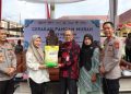 Bersama Bulog, Polres Merangin Launching Gerakan Pangan Murah, 3,5 Ton Beras Ludes Terjual.