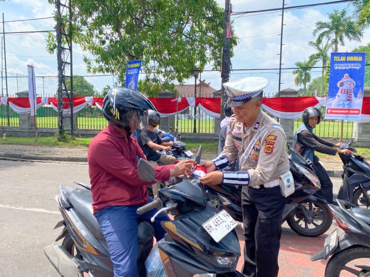 Sambut Kemerdekaan, Satlantas Jambi Kampanyekan Keselamatan Berkendara