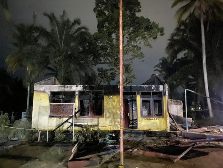 Kantor Polsubsektor Tabir Timur Hangus Terbakar, Diduga Korsleting Listrik