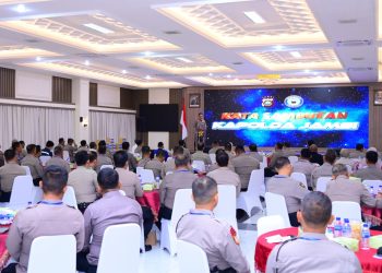 Kapolda Jambi Membuka Rakernis Fungis Pamobvit Polda Jambi