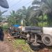 Diduga Sopir Ngantuk, Truk Tangki Terguling ke Rawa-rawa di Tanjab Timur
