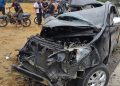 Innova Tabrakan dengan Bus di Tanjab Barat, Enam Orang Luka-Luka