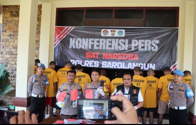 Polres Sarolangun Ungkap 12 Kasus Narkoba, 18 Tersangka dan 20,15 Kg Sabu Serta 1,24 Kg Ekstasi Diamankan