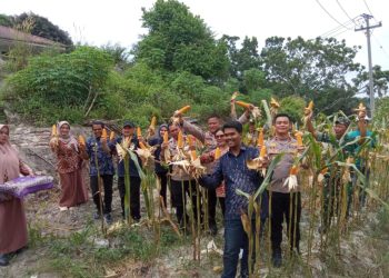 Kapolsek Bahar Selatan IPDA Ari Irfani SH MH Hadiri Panen Raya Serentak Kuartal III di PTPN IV Desa Tanjung Lebar Kecamatan Bahar Selatan