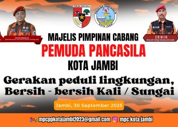 Ketua Pemuda Pancasila Kota Jambi Ajak Semua Anggotanya Ikut Bersihkan Lingkungan