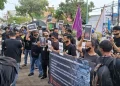 Wartawan Bungkam Mulut dengan Lakban, Gelar Aksi di Depan Polda Jambi