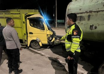 3 Truk Alami Kecelakaan Beruntun di Pintu Gerbang Tol Pijoan, 2 Orang Terluka