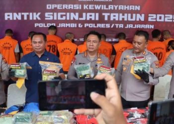 Press Release Operasi Antik Siginjai 2025, Polda Jambi dan Polres Jajaran Capai Target 100 Persen