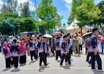 Kafilah Jambi Meriahkan Pawai Ta’aruf STQH Nasional Ke-28 di Kendari