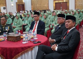 Wakil Bupati Muaro Jambi, Junaidi H. Mahir, bersama Ketua DPRD Muaro Jambi, Aidi Hatta, menghadiri Syukuran Hari Ulang Tahun (HUT) TNI ke-80