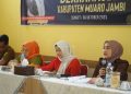 Wakil Bupati Muaro Jambi, Junaidi H. Mahir, bersama Ketua DPRD Muaro Jambi, Aidi Hatta, menghadiri Syukuran Hari Ulang Tahun (HUT) TNI ke-80