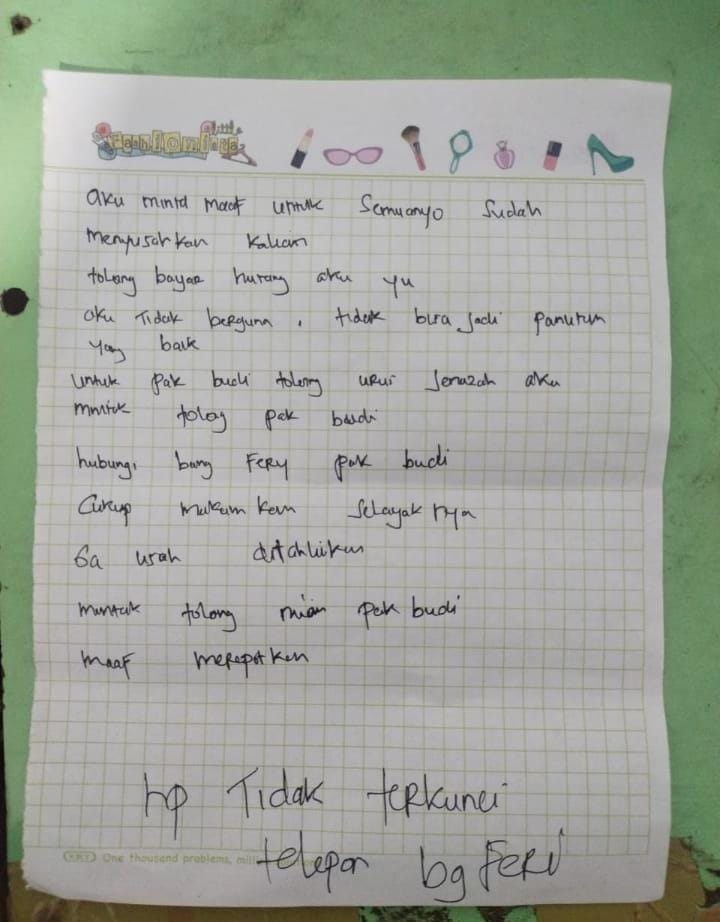Tinggalkan Surat Wasiat, Pria di Jambi Tewas Gantung Diri Diduga Terlilit Hutang