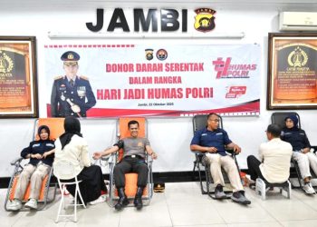 Polda Jambi Gelar Donor Darah HUT ke-74 Humas Polri