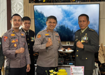 Wakapolres Muaro Jambi Hadiri Perayaan HUT ke-80 TNI di Kodim 0415 Jambi
