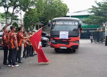 Wakil Wali Kota Jambi Lepas Ratusan Kontingen Pemuda Pancasila ke Jakarta