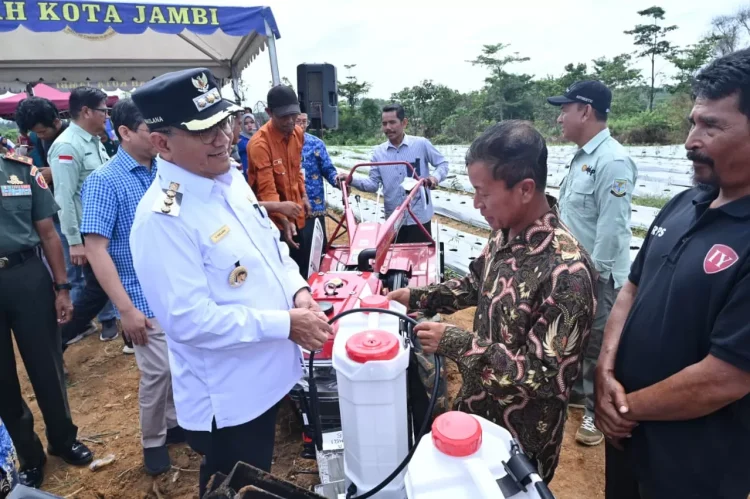 Wali Kota Maulana Serahkan Alat dan Mesin Pertanian Kepada Kelompok Tani