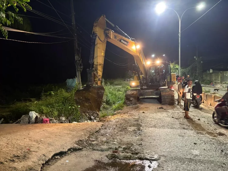 Pembangunan Drainase dan Pelebaran Jalan di Talang Banjar Dimulai, Segini Total Anggarannya