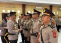 Polres Muaro Jambi Melaksanakan Upacara Penerimaan dan Serah Terima Jabatan Kasat Intel dan Kasat Samapta Serta Kapolsek Mestong Tahun 2025