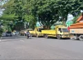 Ratusan Sopir Material Demo di Tugu Keris Siginjai, Tuntut Keadilan Pembatasan Solar