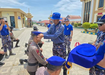 Baret Biru Resmi Disematkan, Personel Baru Polairud Polda Jambi Siap Jaga Laut dan Udara Negeri