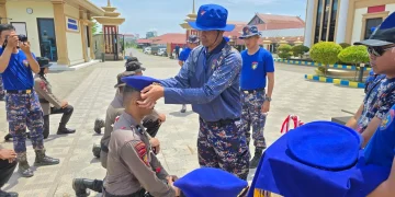 Baret Biru Resmi Disematkan, Personel Baru Polairud Polda Jambi Siap Jaga Laut dan Udara Negeri
