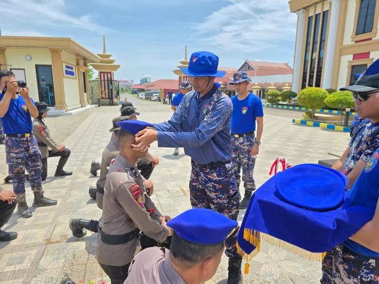Baret Biru Resmi Disematkan, Personel Baru Polairud Polda Jambi Siap Jaga Laut dan Udara Negeri
